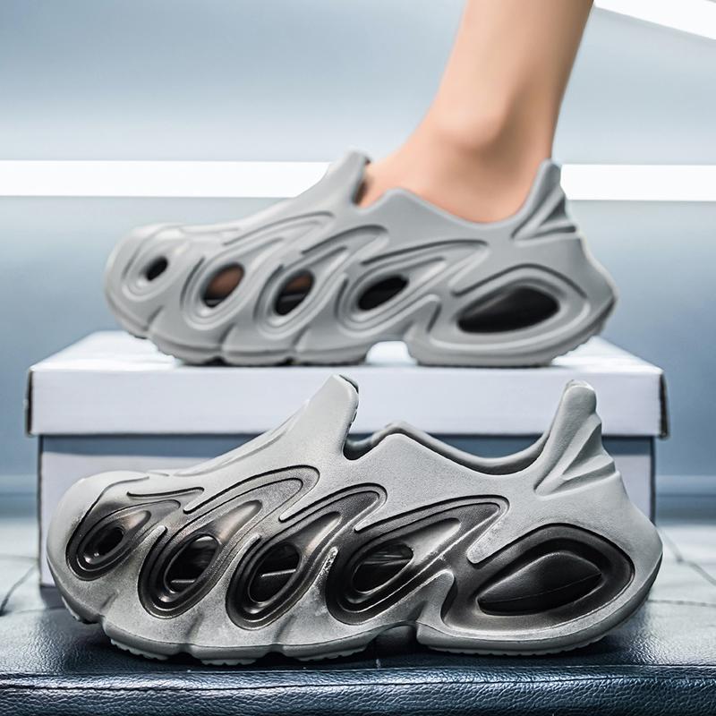 Sandali da uomo estivi Pantofole da spiaggia Pantofole da esterno alla moda Scarpe casual da spiaggia per sport acquatici Infradito cave traspiranti Sneaker da uomo economica Aqua