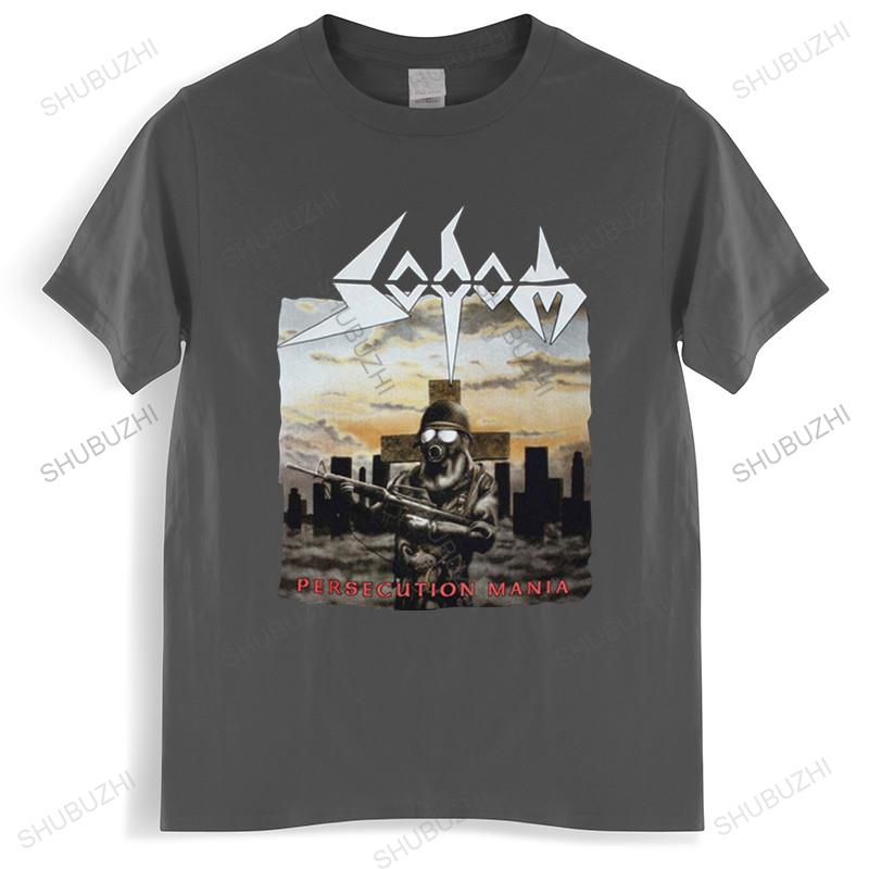 summer tshirt men brand teeshirt SODOM PERSECUTION MANIA TSHIRT men t shirt fashion rock punk tees Mens Tshirt Euro size TOPS