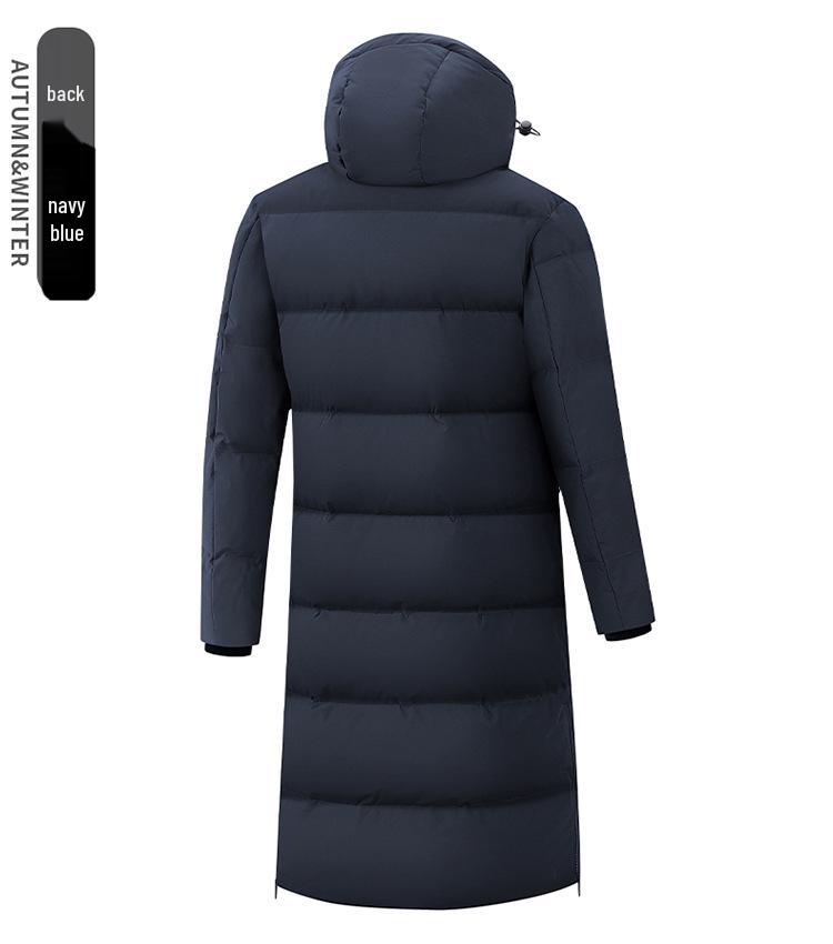 National Standard Long Down Jacket - Unisex Winter Training Coat for Students & Fans
