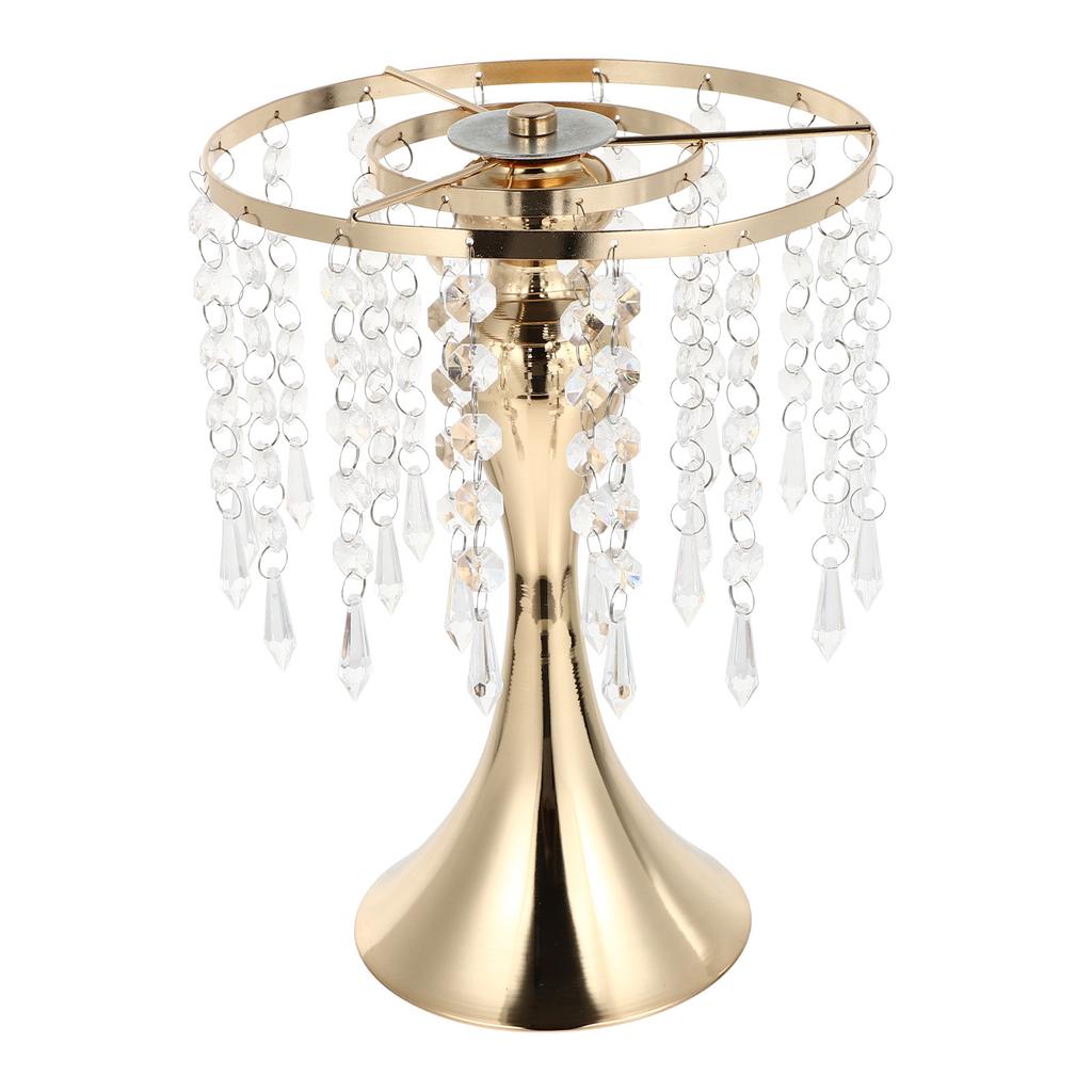 1Pcs Stylish Wedding Candleholder Crystal Curtain Design Exquisite Stand for Party Decor Flower Rack Supply Garden