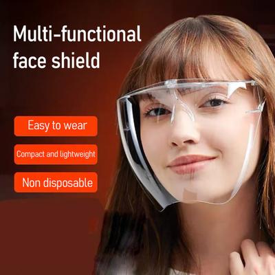 Spritzwassergeschütztes Gesichtsschild Vollgesichtsschutzmaske Antibeschlag Klare Gesichtsmaske Wiederverwendbarer Spritzschutz für Küche Kochen Schleifen Schneiden