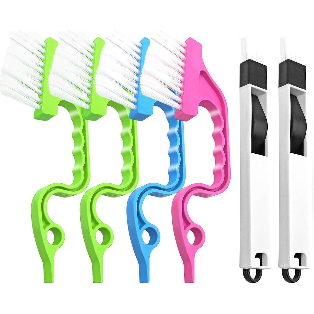 Removable Washable Dusting and Slit Cleaning Brush Set for Air Conditioner Vents, Blinds, and Windows