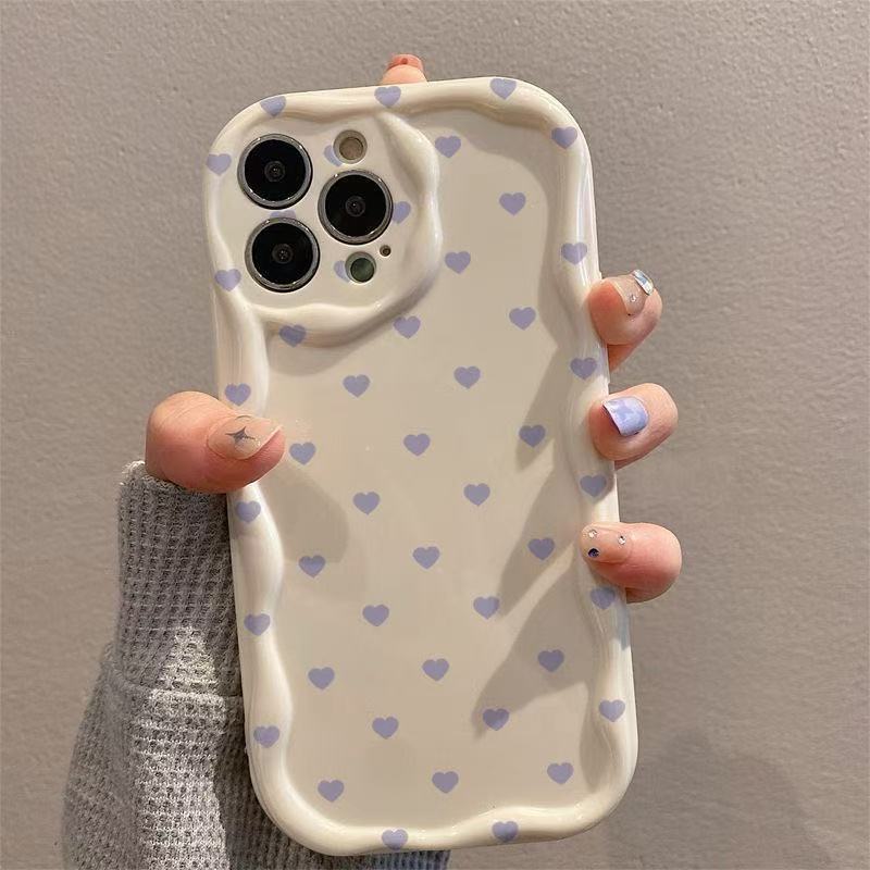 Full Screen Purple Love Applies To Iphone16 Mobile Phone Case Apple 15 New 14pro Japan and South Korea 13/12 Explosion 11