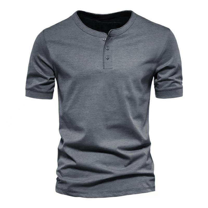 Men's Crew Neck Short Sleeve Men Casual Slim Sport Solid Color T-shirt Men