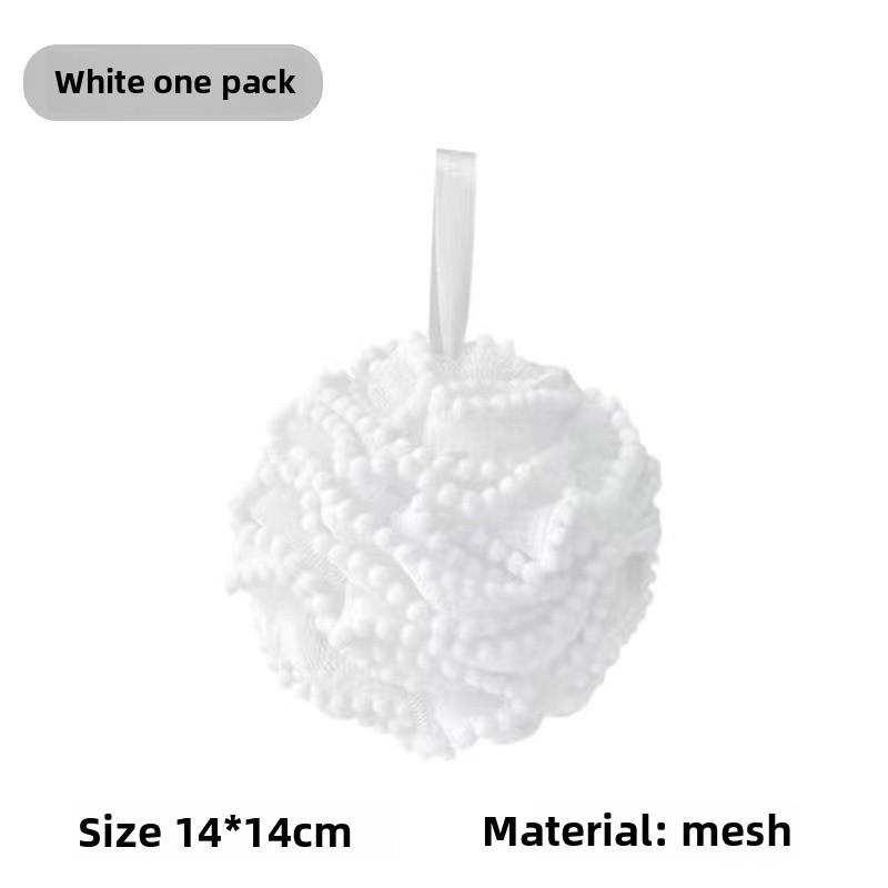 

Мягкий сетчатый шарик-губка для ванны, отшелушивающая мочалка для тела, мочалка для душа, щетка для очищения кожи, аксессуары для купания, губка для ванны белый