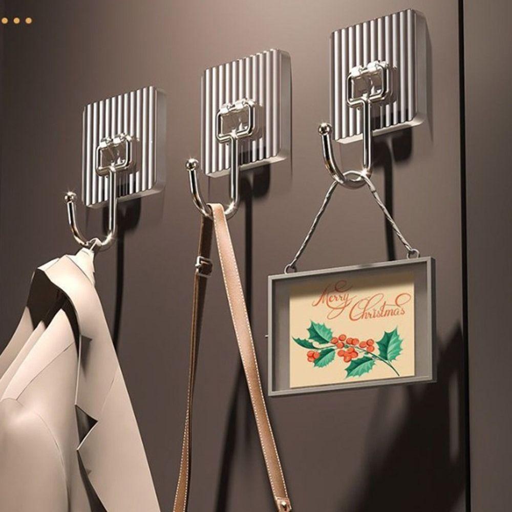 5 Stück Wandmontierter Wandhaken Selbstklebend Wasserdicht Badezimmerhaken Hängender Quadratischer Schlüsselanhänger Haken Badezimmerbeschläge