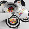 3D 4pcs 56mm 60mm 65mm Car Wheel Center Hub Cap Stickers Decal For Cadillac CTS DTS STS XTS ATS BLS SLS Deville CT5 CT6 XT5 XT6