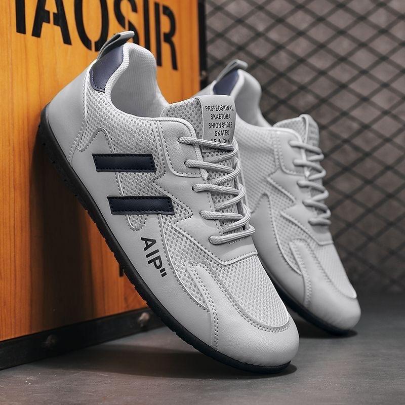 

Мужская обувь весна бег спорт сетка дышащая мягкая подошва нескользящая мужская повседневная обувь для путешествий низкий верх немецкая тренировочная обувь 44 серый