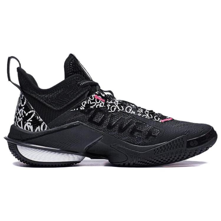 Li Ning Power 10 Středně vysoké Performance Basketbalové boty Pánské Černé ABAT089-7