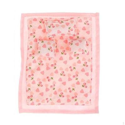 La scară 1/12 Mini lenjerie de pat Accesorii pentru păpuși Model realist DIY Craft House Set pentru