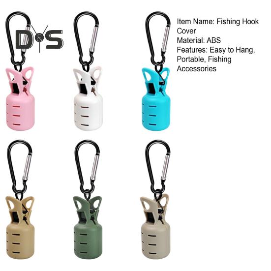 1/6Pcs Fishing Hook Cover with Buckle Portable Shrimp Lure Squid Jig Hook Protector Case Bonnet Clip Freshwater Saltwater Fishing Accessories