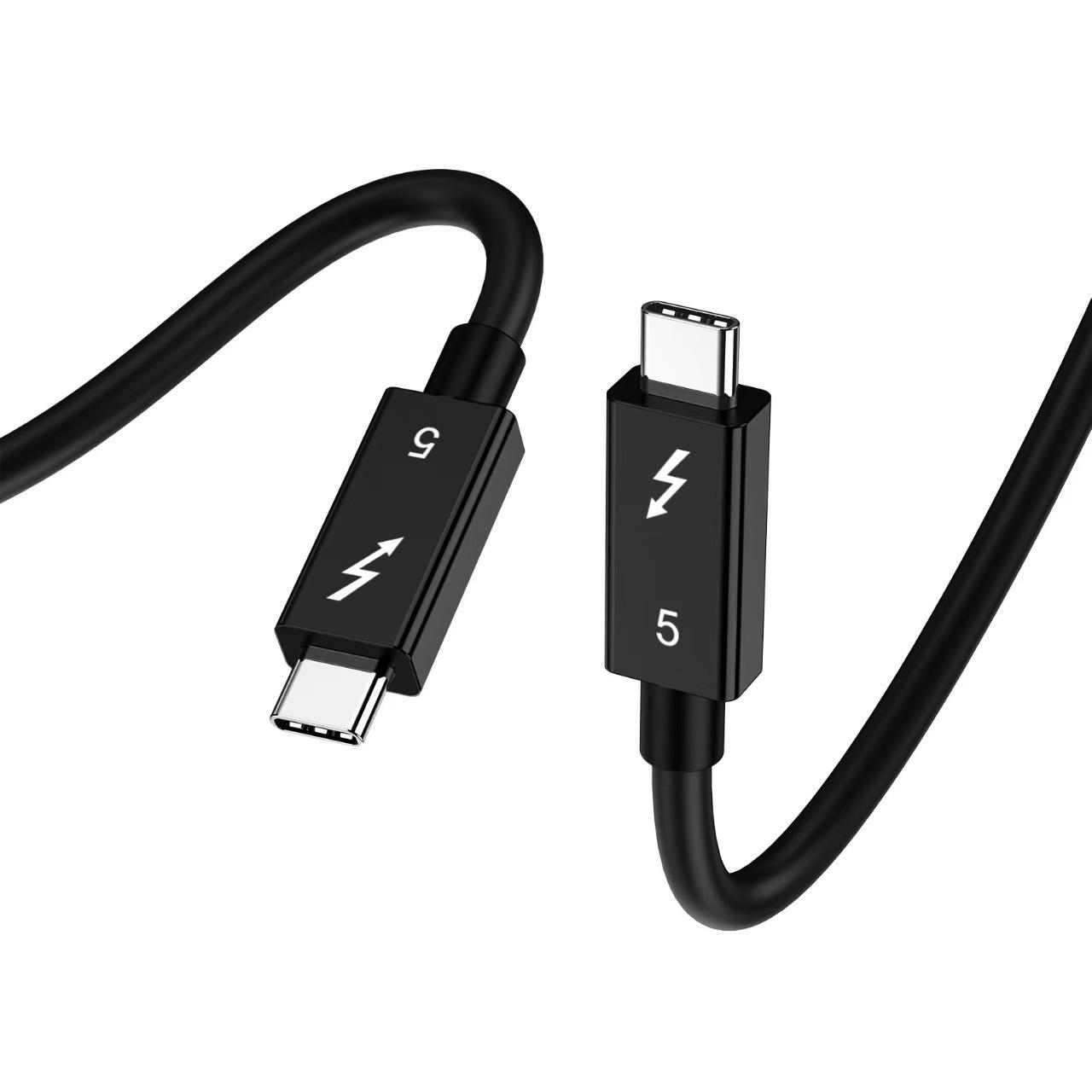Thunderbolt 5 TYPE-C Cable, 120Gbps High-Speed, Full-Function, In Stock 0.3m Black Thunderbolt 5 Full-Function Data Cable