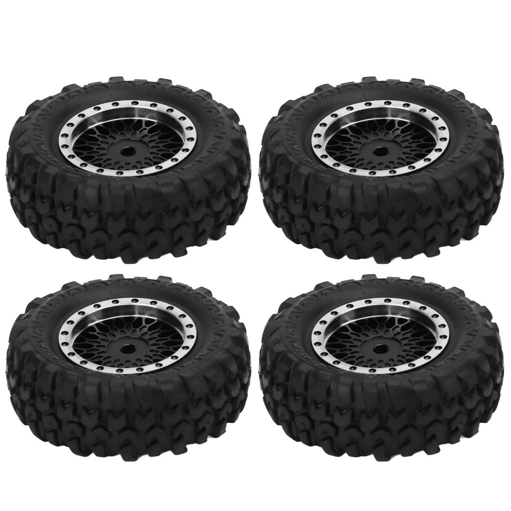 4PCS RC Car Wheels Mesh Wheels and Tires Set for Xiaomi Jimny XMYKC01CM 1 16 Remote Control Cars Black