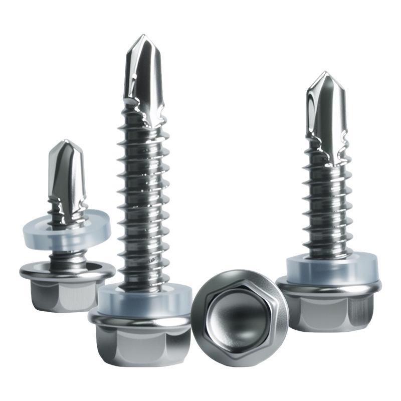 410 Stainless Steel Self-Drilling Hex Washer Head Screw with PVC Washer