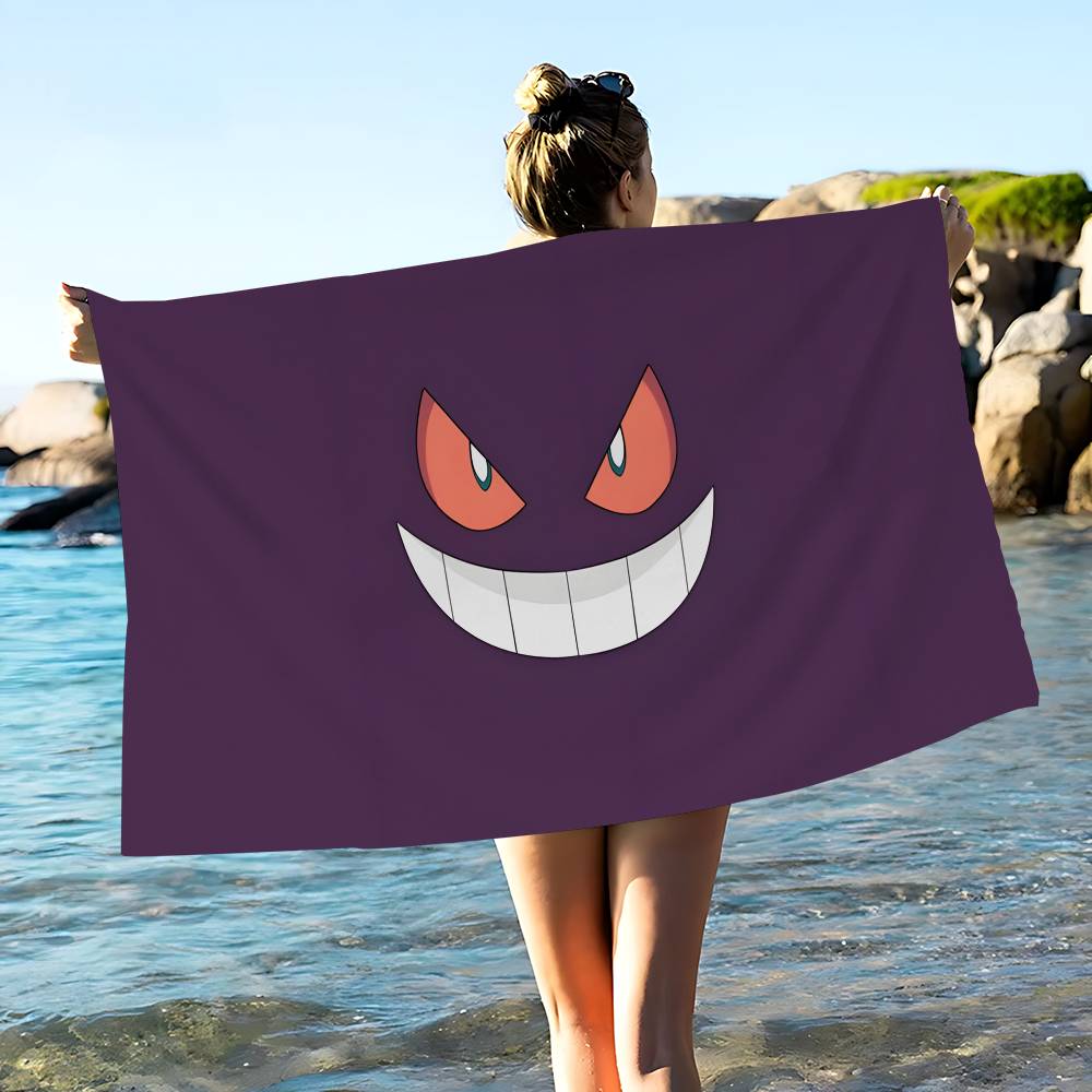 Cartoon G-GengarSS Bath Towel Microfiber Soft Water Absorbing Breathable For Girl Kids Decorative Cartoon Beach Towel