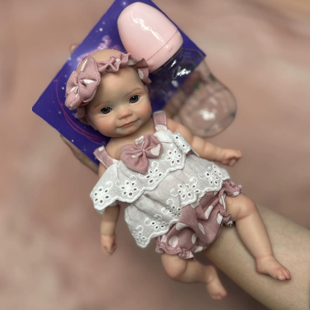 10-inch Fully Solid Silicone Rebirth Doll Maddie, Realistic Baby with Soft and Stretchable Features Doll Toy