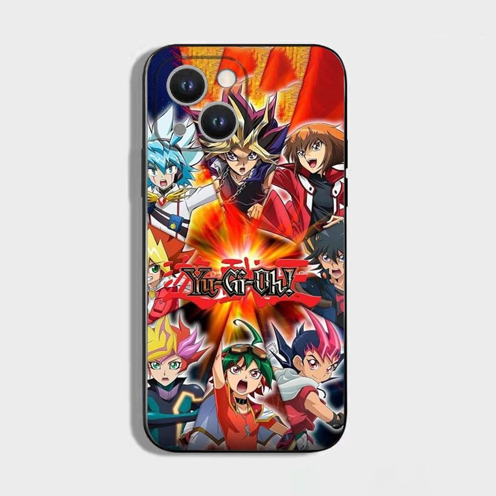 Yu-Gi-Oh Anime Phone Case For iPhone 16,15,14,13,12,11 Plus,Pro Max,XS,X,XR,SE,Mini,8,7,Soft Silicone Black Cover