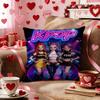 1Pc Kpop Style Girl Group Neon Print Throw Pillow Cover,Suitable For Sofa,Bedroom,Living Room,A Trendy Gift For Kpop Style Fans