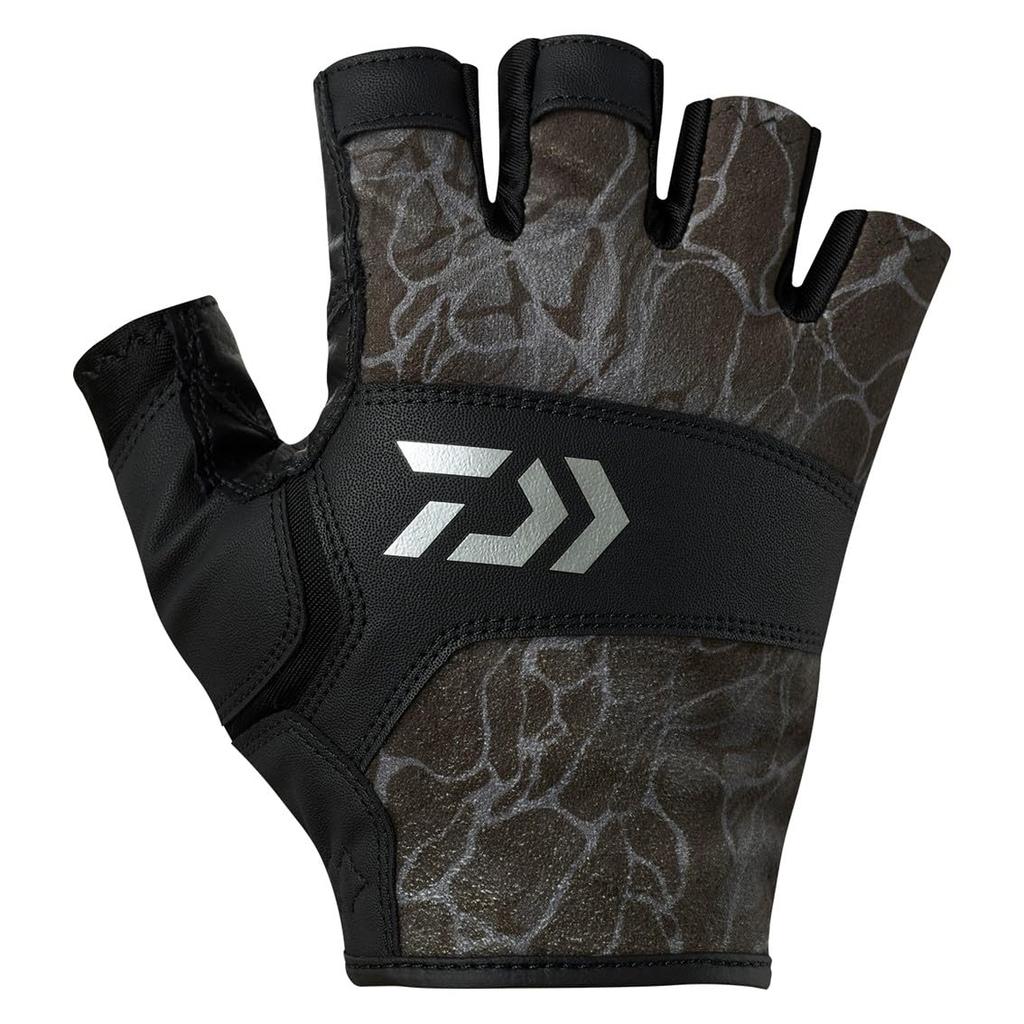 Daiwa Game Tide Size L Gloves, 5-Piece Cut, 25DG-8125, Black,