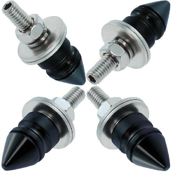 Spike License Plate Bolt Kit Aluminum Alloy Decorative Motorcycle License Plate Screw Frame Fasteners Fit Most Cars Truck Modified Vehicle