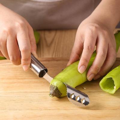 Stainless Steel Pepper and Tomato Corer Tool