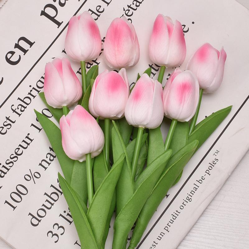 Tulip Artificial Flower: PU Feel for Wedding, Home, or Hotel Decor