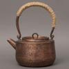 Vintage Copper Boil Water Kettle,Handcrafted Hammer Texture Weave With lid Handheld1.5 L Coffee Pot,Heat Resistant Filter Teapot