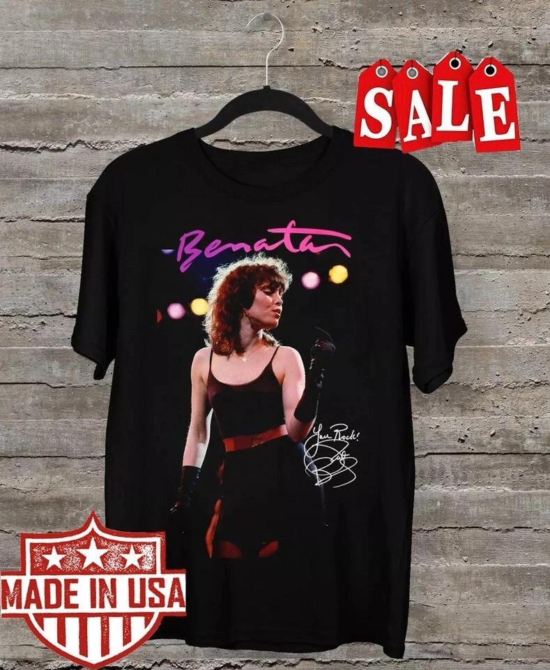 Inspire PAT BENATAR in 1983 Signature Black All Size Shirt XXL