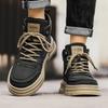 Autumn and Winter New Men's Boots High Top Work Safety Shoes British Style Trendy Classic Casual Shoes for Men Non-slip Shoes