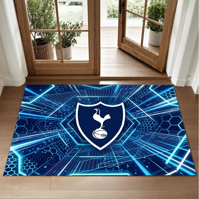 Tottenham Hotspur Design Crystal Velvet Rug Soft Decorative Mat for Bedroom Entrance