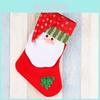 Festive Red And Green Striped Christmas Stockings For Santa Claus Gift Bags And Candy Collection