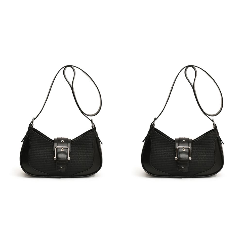 

Сумка на плечо из искусственной кожи, сумка для подмышек, модная сумка Y2K для женщин (черный)