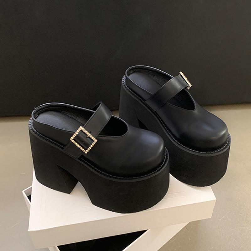 New Style Popular Women's Slippers for Large-sized Women Wear Slippers of Size 34-43 Summer 11cm Thick-bottomed Zapatos Mujer