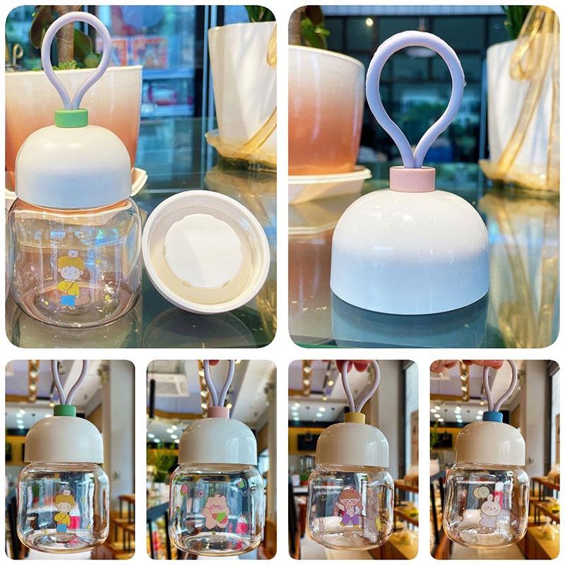 Mini Plastic Water Cup With Cartoon Pattern For Milk Powder And Milk Drinking, Leak-proof And 250ml Capacity