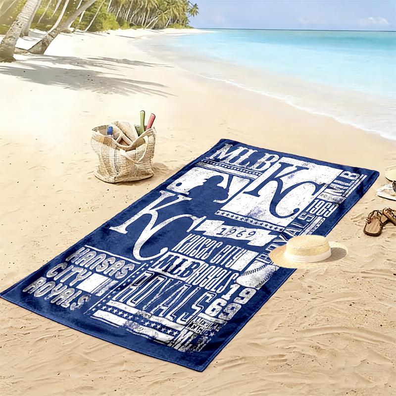 Kansas City Print Beach Towel, Large Soft Quick Dry Towel for Beach Camping Swimming
