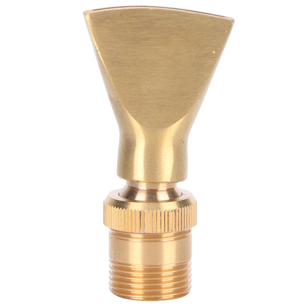 Brass Narrow Fan Jet Water Fountain Nozzle Spray Head Adjustable Pond Sprinkler(G1 2 Female Thread G3 4 Male Thread )