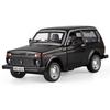 Boxed 1:32 Lada Jeep Alloy Car Model Toy with Pull-Back, Sound, and Light.
