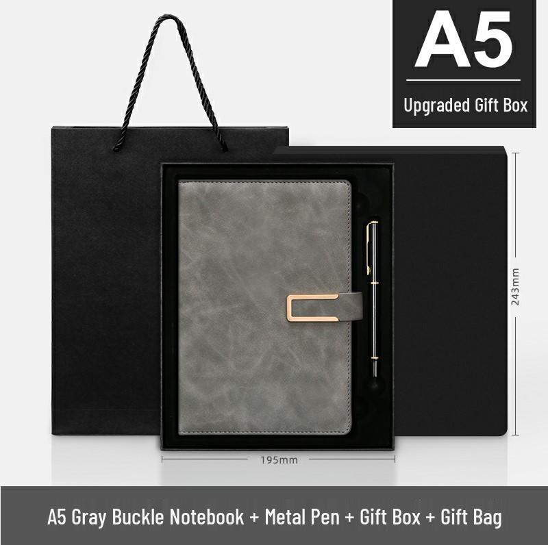 A5 Custom Logo Business Notepad Set with Magnetic Buckle