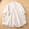 Clothing Japan Style Sweet Floral Embroidery Printed Shirts and Blouses Women  Cotton Knitted Floral Shirts
