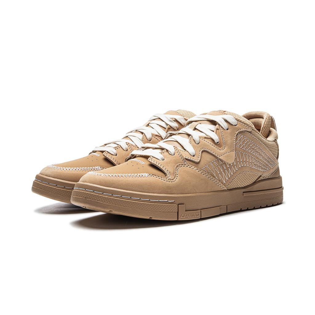 Li Ning Wave PRO Slip Resistant Abrasion Resistant Low Top Skateboard Shoes Men's Brown AECU031-2