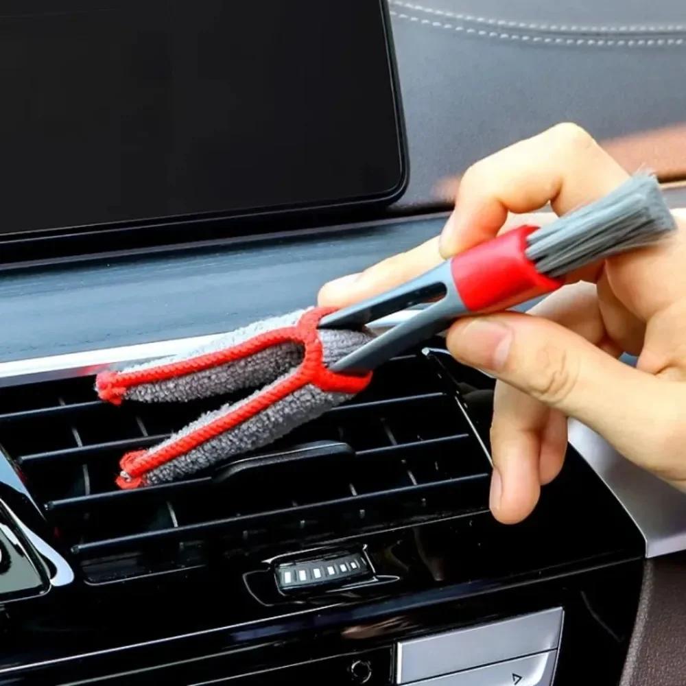 Car Cleaning Brush Multi-purpose Grille Duster Wipe Auto Detailing Tool Accessories for Air Conditioner Vent Dust Removal Blinds