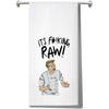 LEVLO Chef Ramsay Kitchen Towel - It's Raw Tea Towel for Fans - Gordon Merchandise Gift