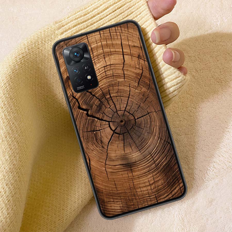 Wood Textures Phone Case For Redmi 13C 14C Note 14 13 Pro Plus 5G 12 12C 10A 10C 10 9A 9C 9T 9 8 8A K70 Pro Cover TPU Shell Coqu