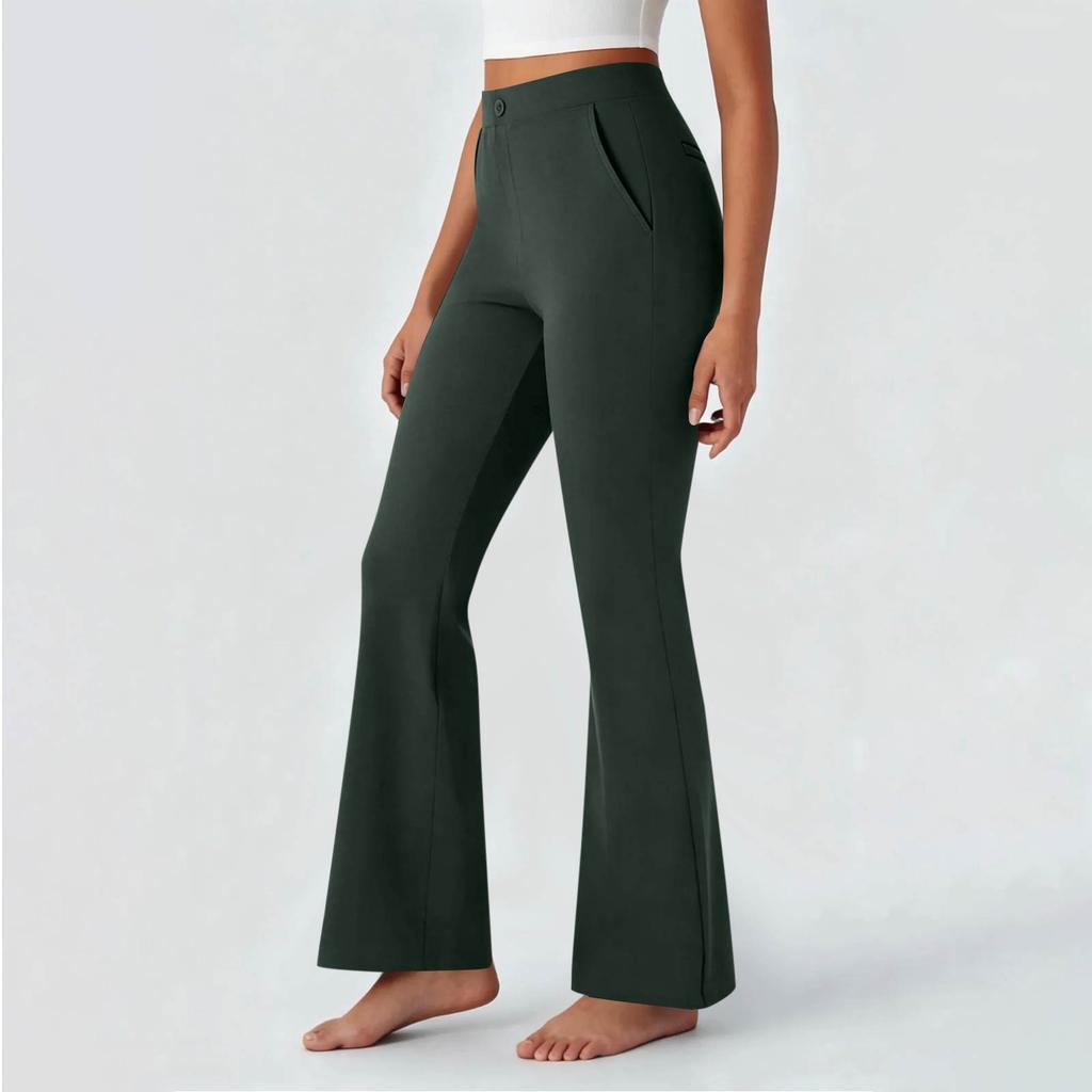 Women's Casual Slim-fit Wide-leg Trousers,  Color, Flowing Long Pants