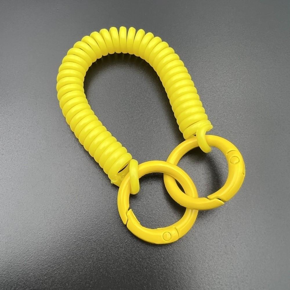 Buntes spiralförmiges Handy-Lanyard Kunststoff Anti-Verlust Kartenhalter-Riemen Einziehbare Schlüsselkette Tragbar