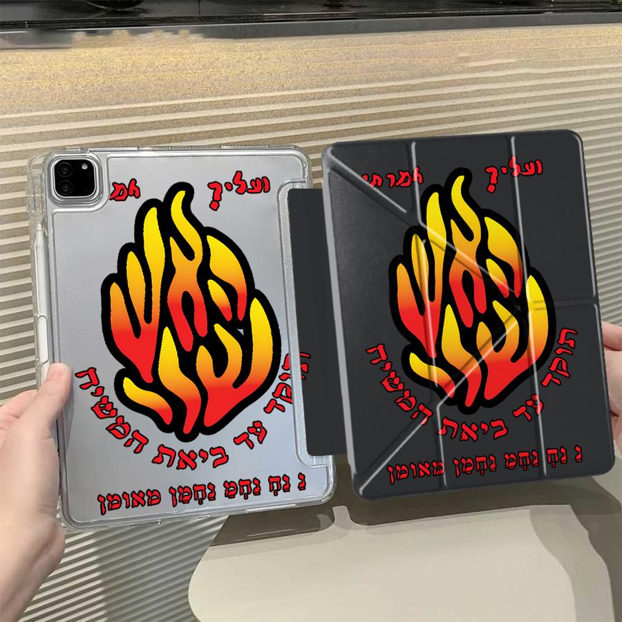 

Tablet Case For iPad Mini 6 7 Pro 11th 10th 9th 8th 7th 12.9inch Pro 2025 Air 4 5 M3 M2 1 2 M4 11inch Y-Fold Holder Cover Flame iPad Mini 7 8.3