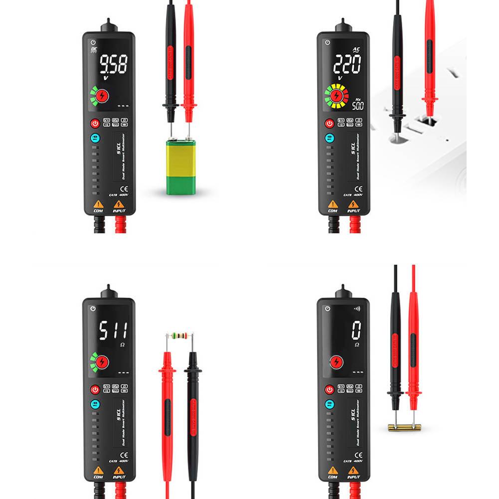 Dual Mode S1CL Electrical Multimeter with Color LCD Display AC DC Voltage Tester with Non Contact Fire Detection