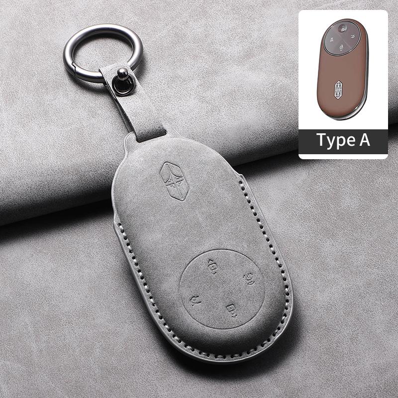 Car Leather Key Case Cover Holder For Xiangjie S9T Zunjie S800 Shangjie H5 Xiangjie S9 Keychain Accessories