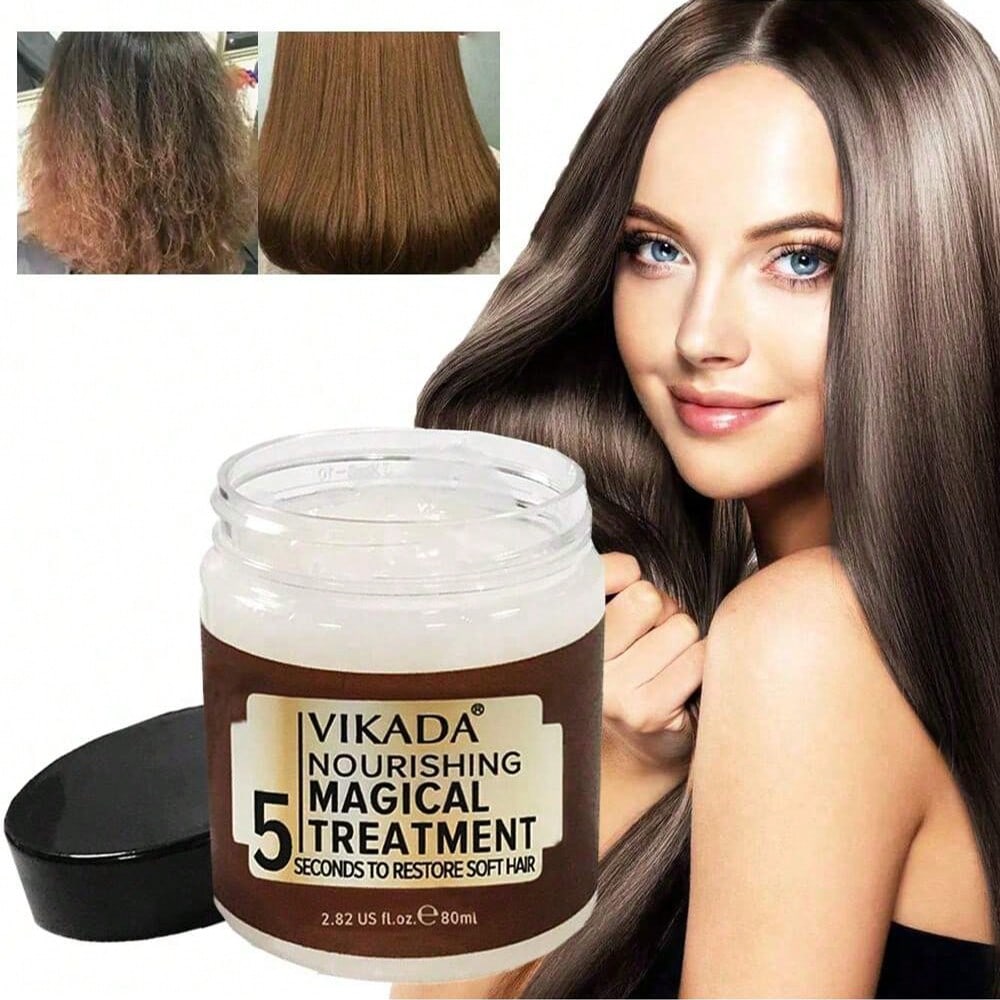 1/2pcs Hair Mask White Canned Flower Fragrance Deep Moisturizing And Smooth Hair Conditioner Poured
