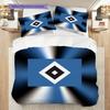 Set Copripiumino Trapuntato con Motivo Hamburger SV Federa Decorazione per la Casa Regalo di Compleanno (1 * copripiumino + 2 * federa, senza nucleo)